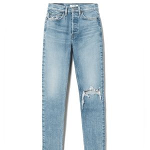 Re/done 90s high rise ankle crop in size 25